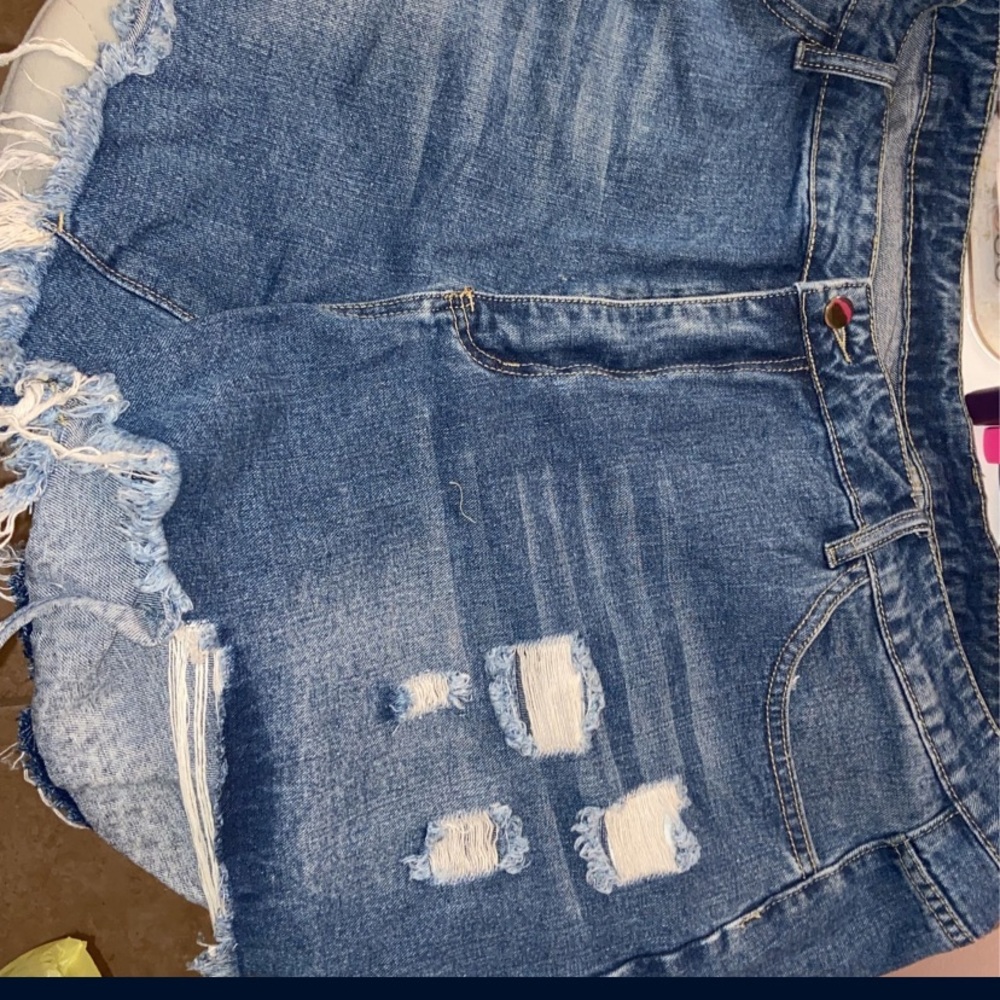 SHEIN distressed shorts